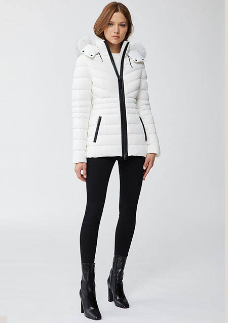 Mackage PATSY-BX Ladies Hooded Light Down Jacket | C0253Cream