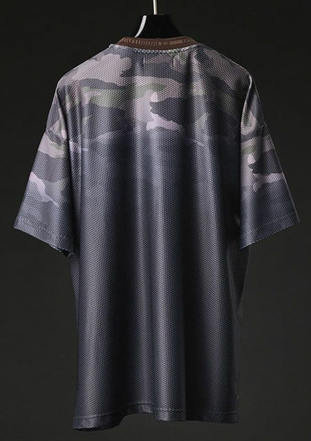 1PIU1UGUALE3 SPORT TECHNICAL MESH BIG  CAMO CREW | A77D.BROWN CAMO