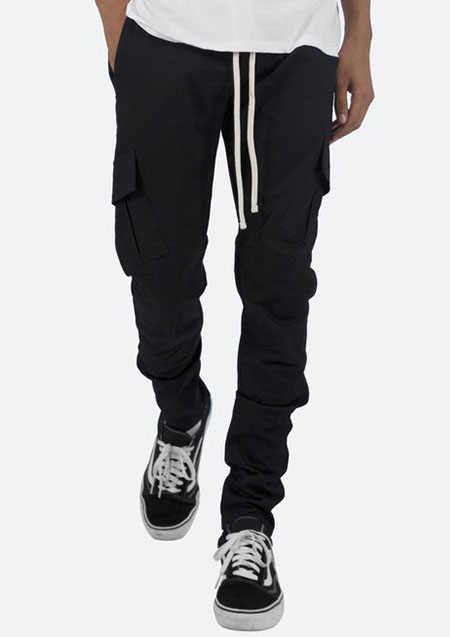 mnml CARGO DRAWCORD PANTS | BLACK | 予約商品2月下旬入荷予定