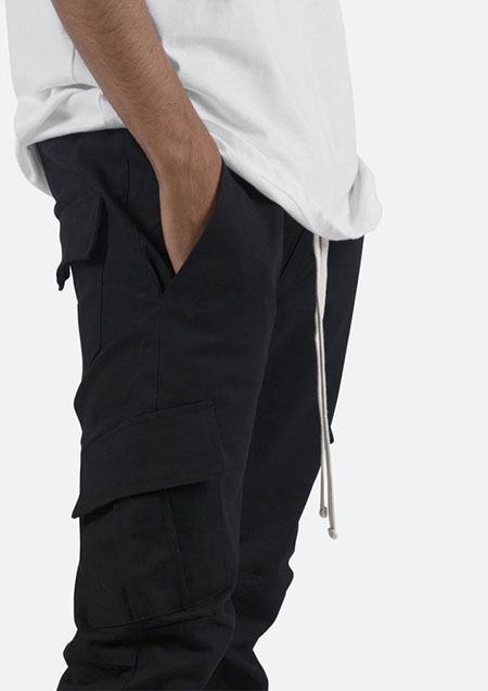 mnml CARGO DRAWCORD PANTS | BLACK | 予約商品2月下旬入荷予定