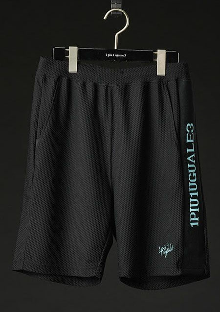 1PIU1UGUALE3 SPORT THESAINT MAFIA TECHNICAL MESH HYBRID SHORTS | 99/53BLACK/TURQUOISE