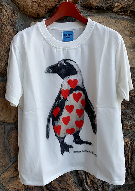 TRIPPY PENGUIN 3D T-SHIRT | WHITE