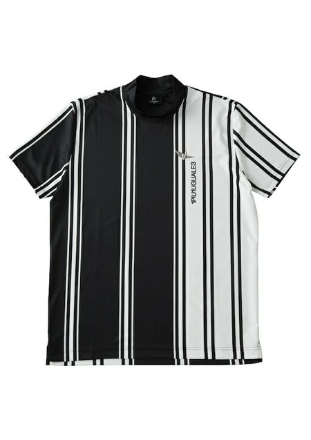 1PIU1UGUALE3 GOLF STRIPE MOCK | 99BLACK | MENS