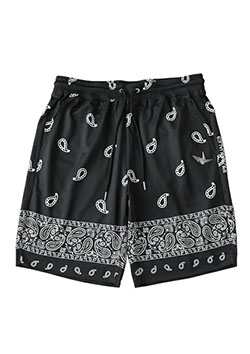 1PIU1UGUALE3 GOLF BANDANA SHORTS | 99BLACK| MENS