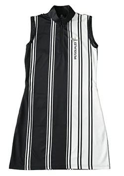 1PIU1UGUALE3 GOLF STRIPE ONE PIECE | 99BLACK | LADIES