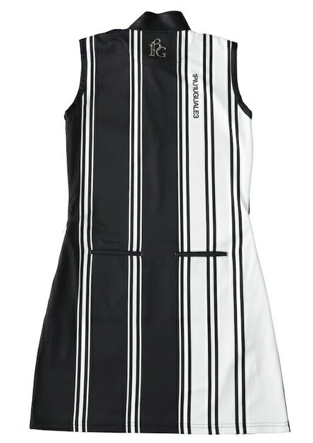 1PIU1UGUALE3 GOLF STRIPE ONE PIECE | 99BLACK | LADIES