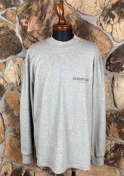 FOG ESSENTIALS 21FW 1POINT LOGO LS TEE | DK/OATMEAL