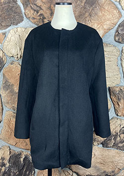 DURAS NO COLLAR COAT | 900BLACK