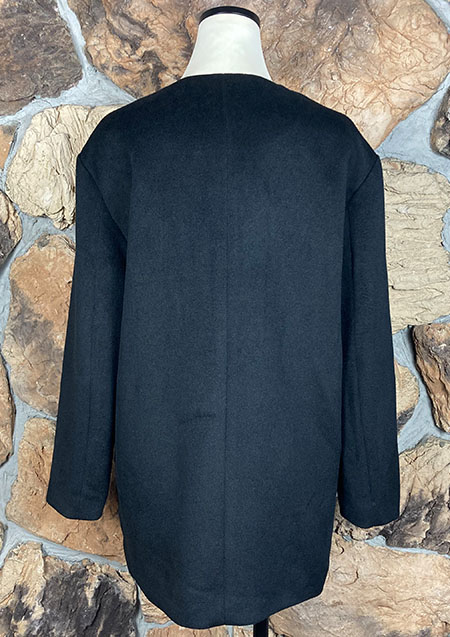 DURAS NO COLLAR COAT | 900BLACK