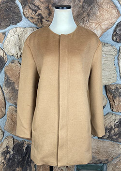 DURAS NO COLLAR COAT | BEIGE