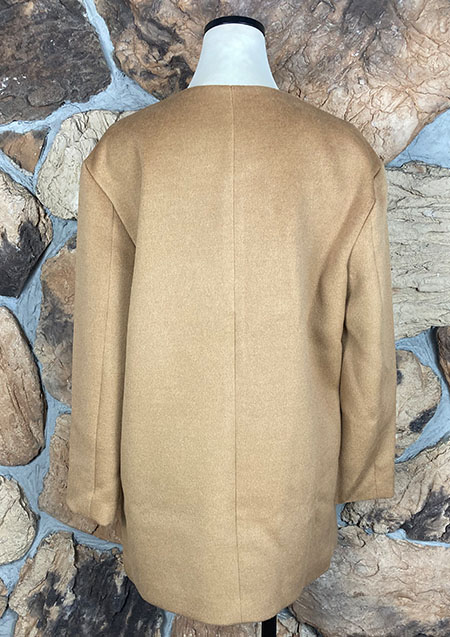 DURAS NO COLLAR COAT | BEIGE