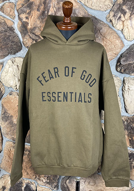 FOG ESSENTIALS 24FW ARCH LOGO SWEAT HOODIE | OLIVE