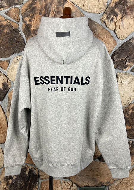 FOG ESSENTIALS 22SS BACK LOGO SWEAT HOODIE | DK/OATMEAL