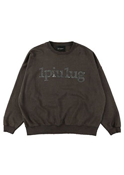 1PIU1UGUALE3 113 L/S VINTAGE CREW SWEAT | 9999BLACK BLACK