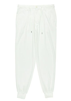 1PIU1UGUALE3 CREASE RIB WIDE SLACKS | 10WHITE