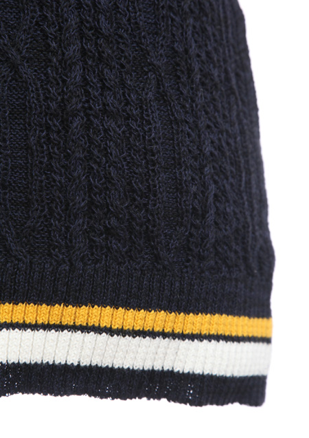 SEVESKIG CABLE CREW NECK SWEATER | NAVY075